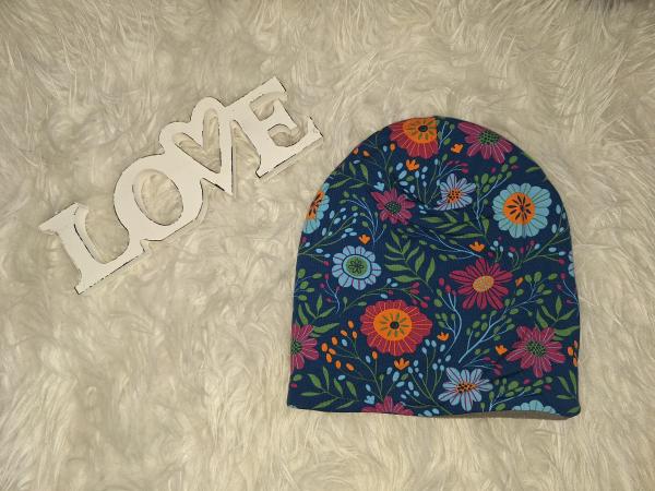 Beanie Kopfumfang 49-52cm "Blumen"